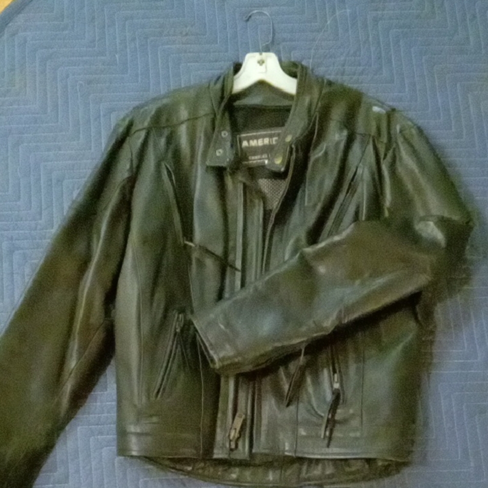 Leather coat